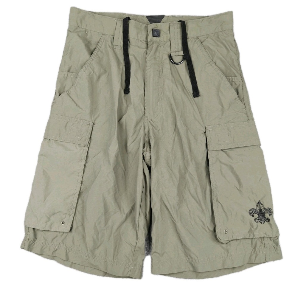 Boy Scouts of America Adult Size X-Small XS Green Uniform Nylon Cargo Shorts BSA